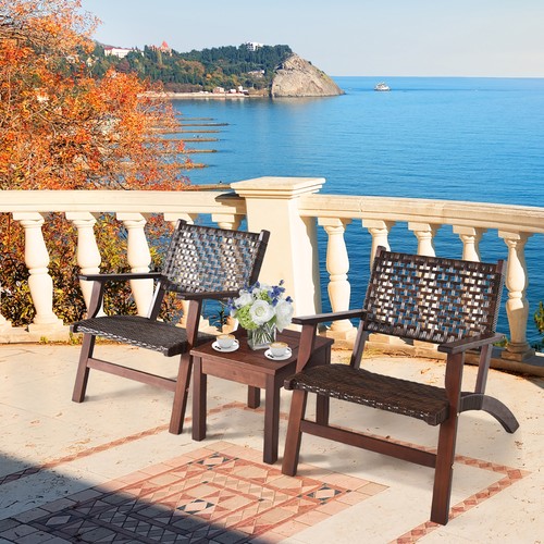 3pcs rattan patio chair - rattan,